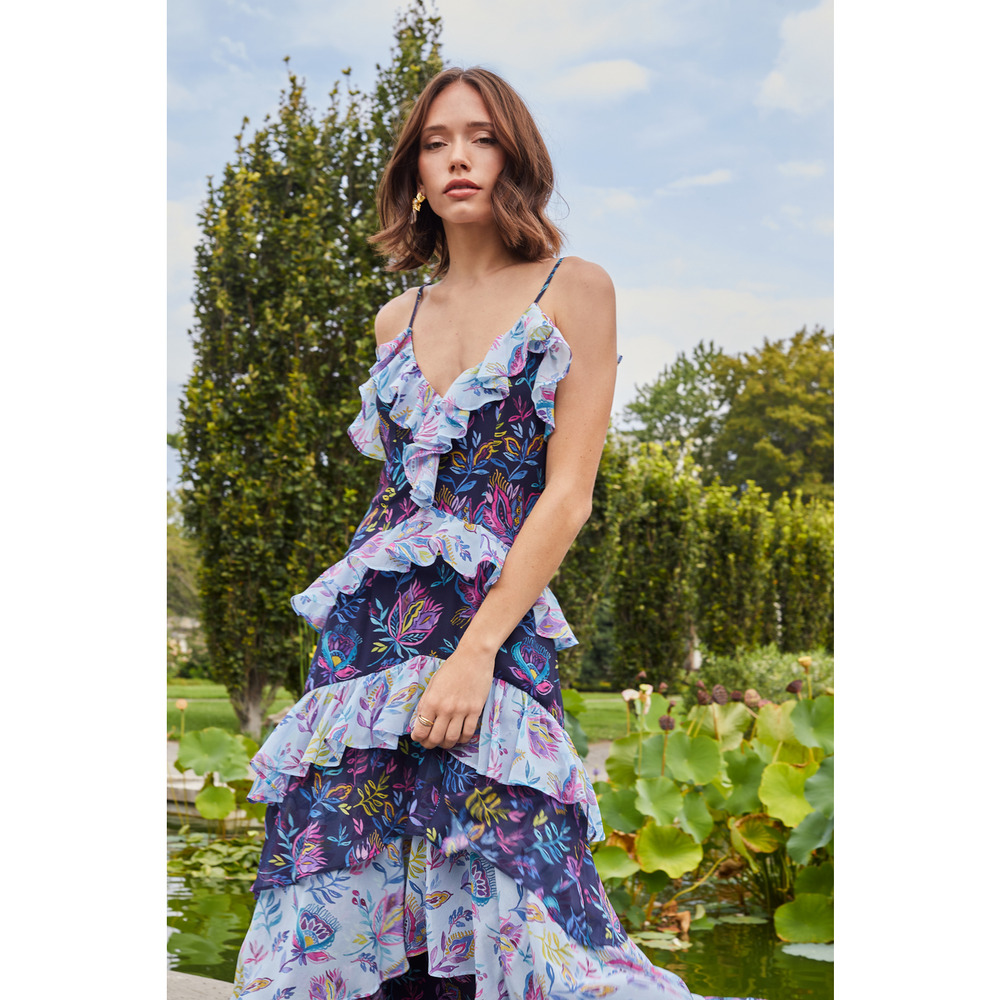 NWT Allison Cassidy Bohemian Floral Mix Maxi Dress Size 10